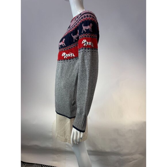 Vintage Holiday Time Dog Pattern Sweater M (8-10) - Picture 4 of 16